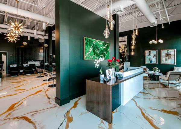 Commercial epoxy flooring - metallic example in Dayton OH