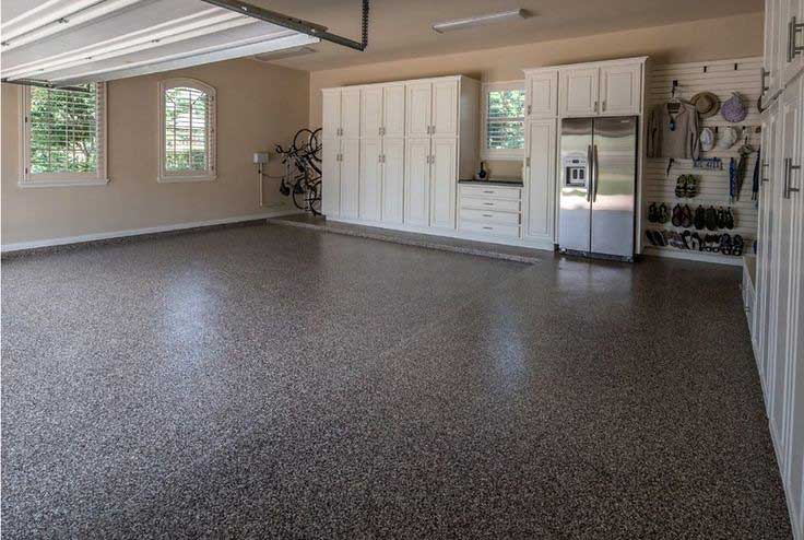 Epoxy garage floor example in Dayton OH